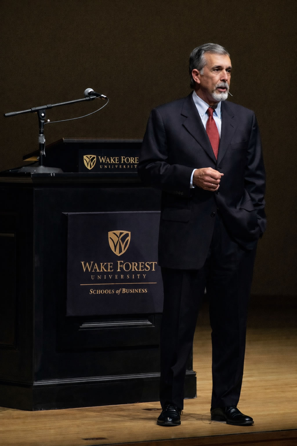 Tom Golden speaking at Wake Forest University